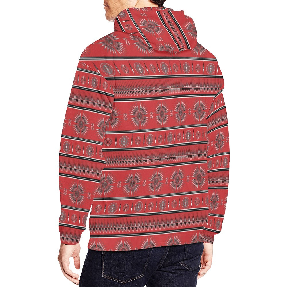 Evening Feather Wheel Blush Hoodie for Men