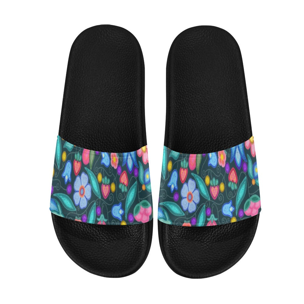 Sweet Offering Dark Teal Slide Sandals