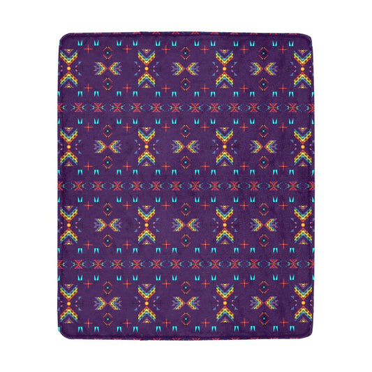 Rainy Chief Rainbow Dark Purple Ultra-Soft Micro Fleece Blanket 50"x60"