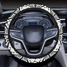 Load image into Gallery viewer, Black Rose Blizzard Steering Wheel Cover with Elastic Edge
