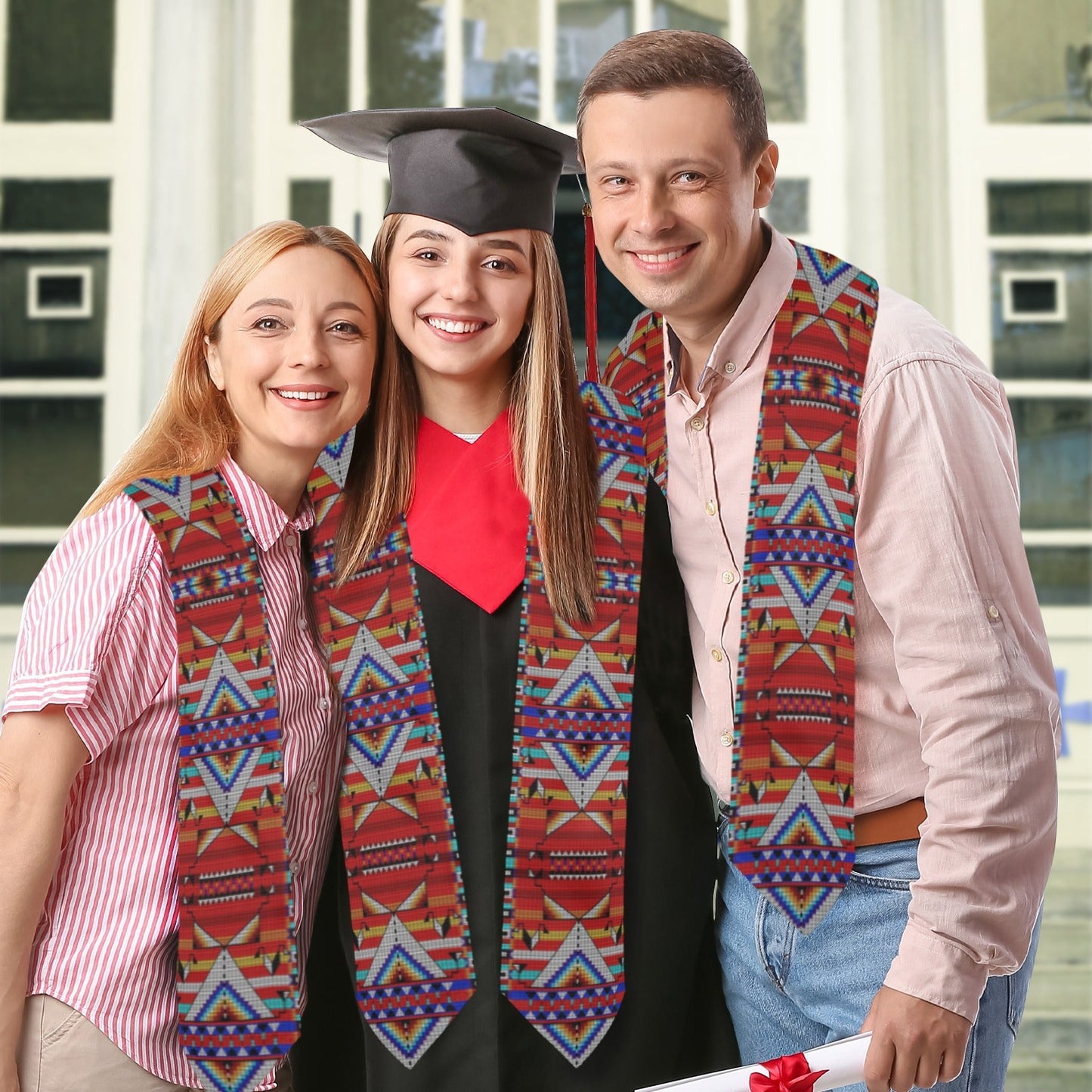 Medicine Blessing Red Graduation Stole