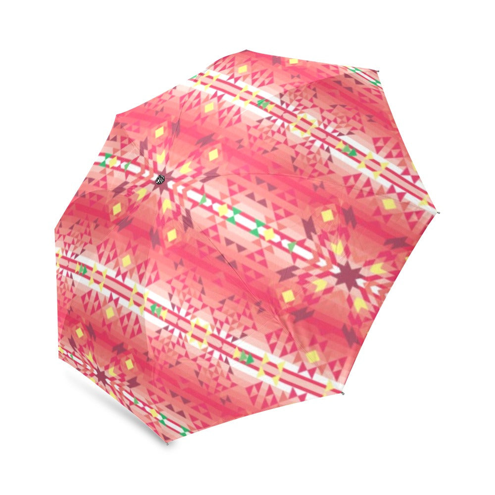 Red Pink Star Foldable Umbrella