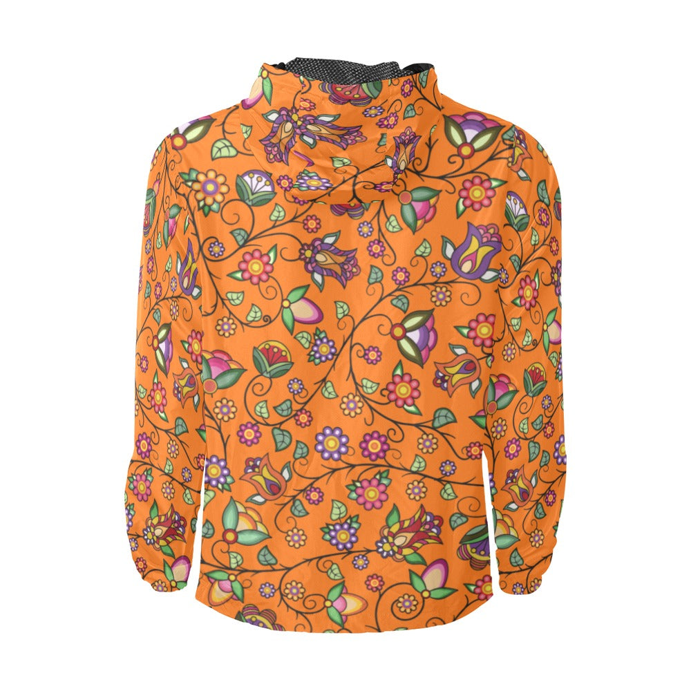 Heartbeat Petals ECM Orange Men's Windbreaker