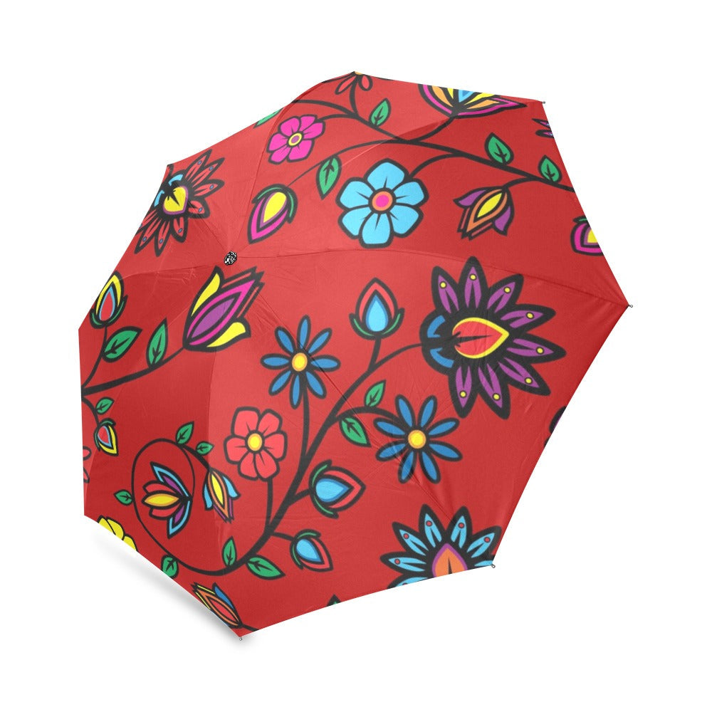 Nature's Nexus Red Foldable Umbrella