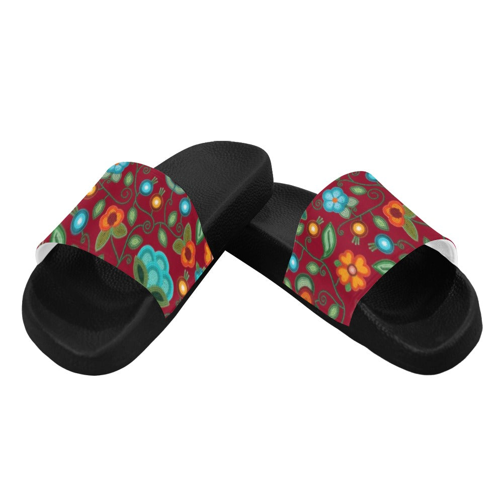 Prairie Fire Petals Red Women's Slide Sandals