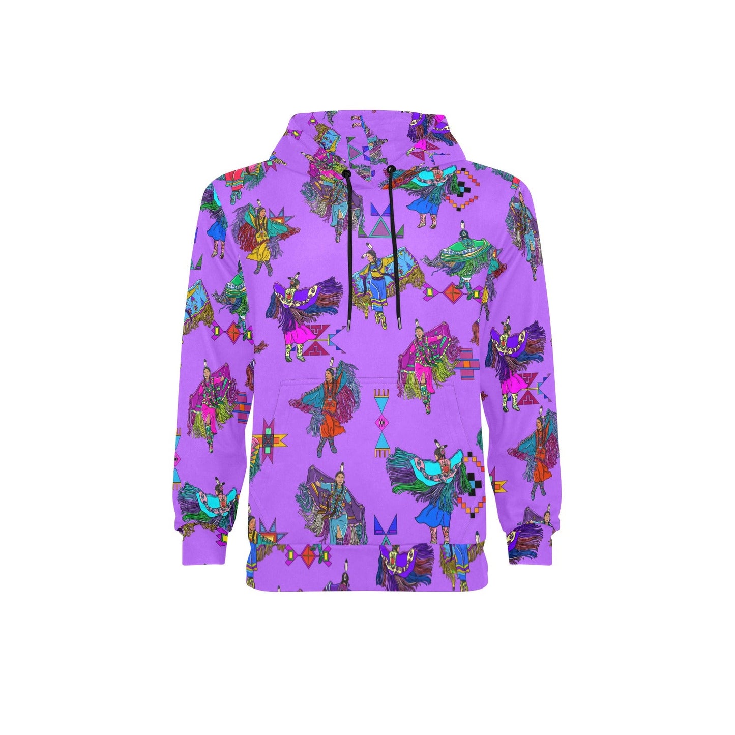 Women's Fancy Dancers Purple Men's Long Sleeve Fleece Hoodie