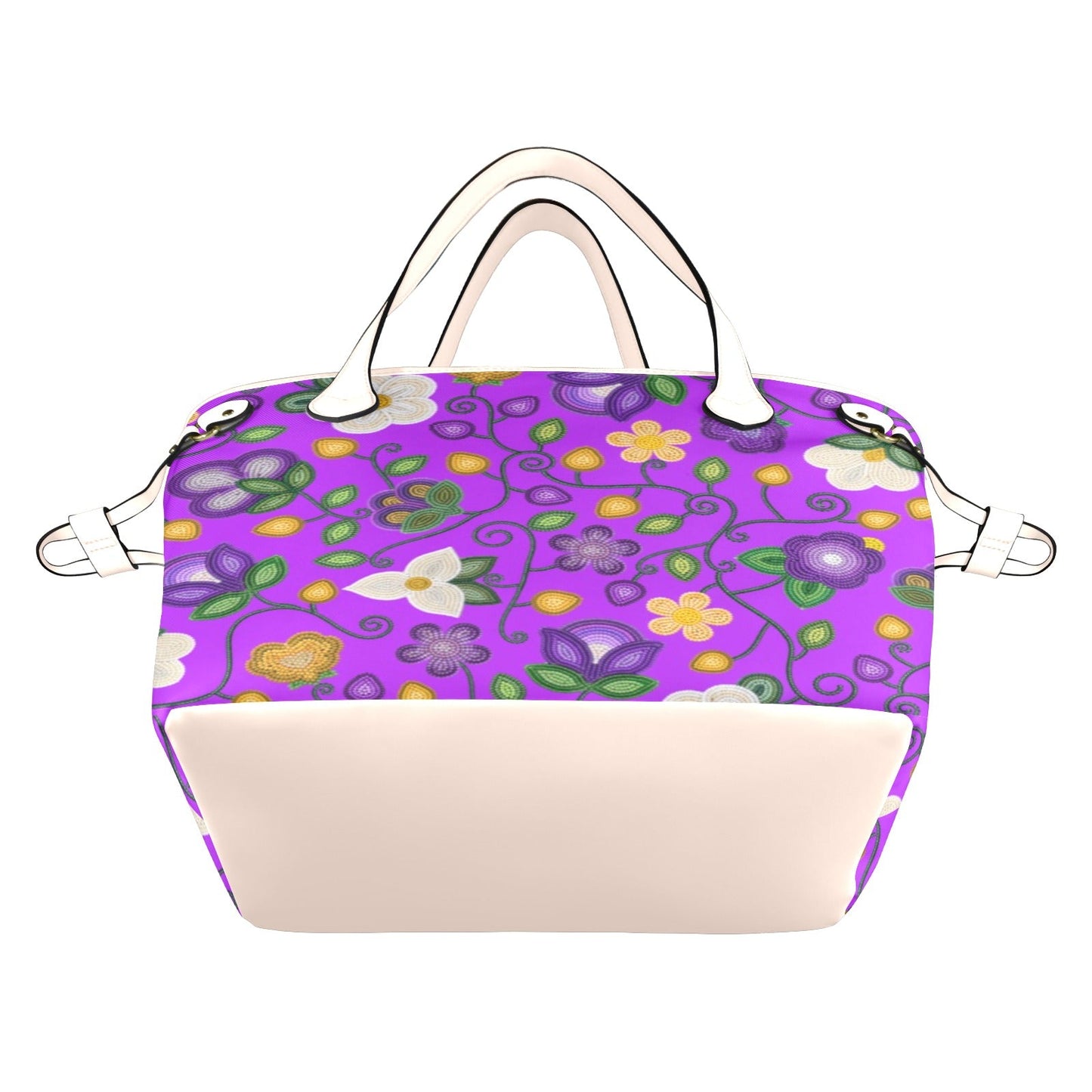 Midnight Moss Bloom Purple Clover Canvas Tote