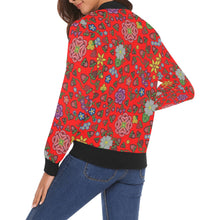 Load image into Gallery viewer, Berry Pop Fire Bomber Jacket for Women
