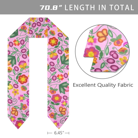Boreal Bounty Pink Graduation Stole