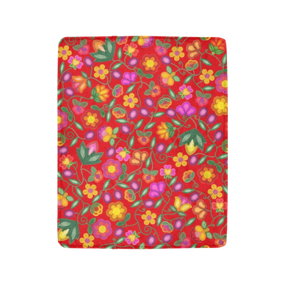 Boreal Bounty Red Ultra-Soft Micro Fleece Blanket 40"x50"