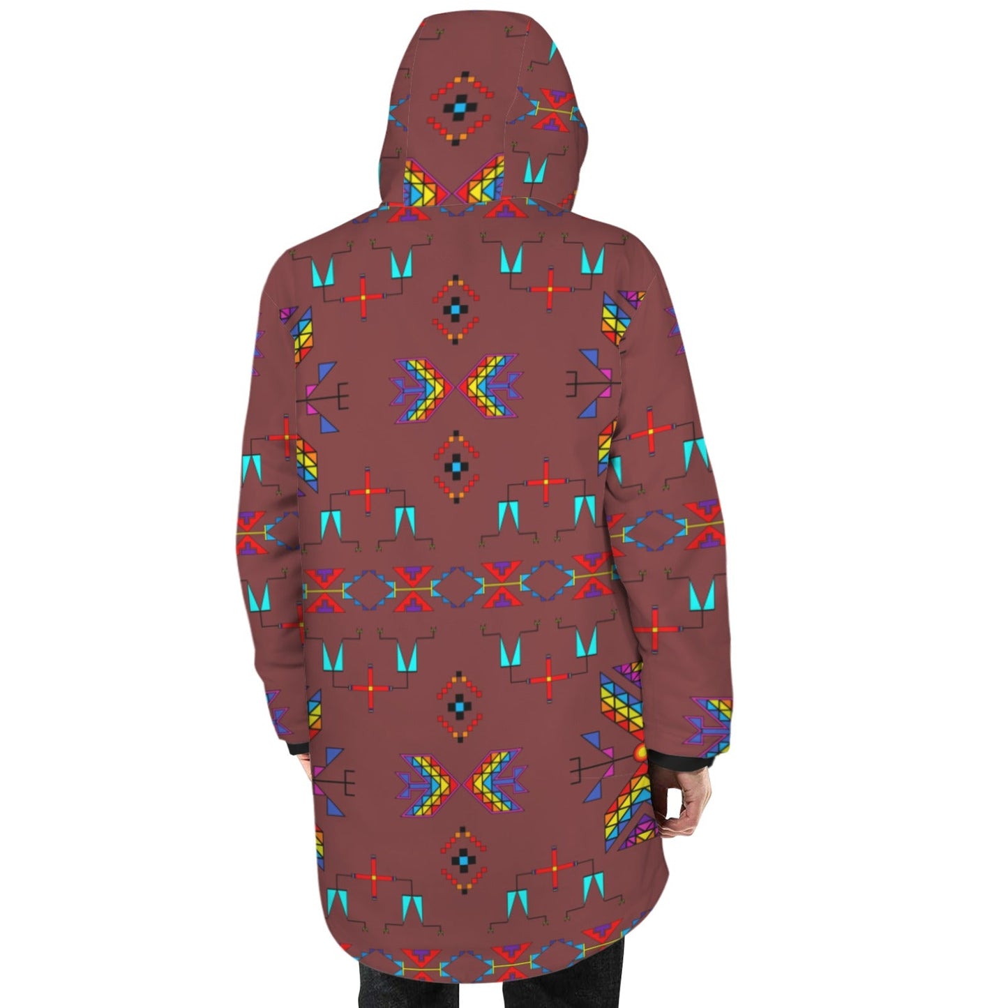 Rainy Chief Rainbow Earth Clay Unisex Sherpa Lined Hooded Coat