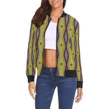 Load image into Gallery viewer, Diamond in the Bluff Yellow Bomber Jacket for Women

