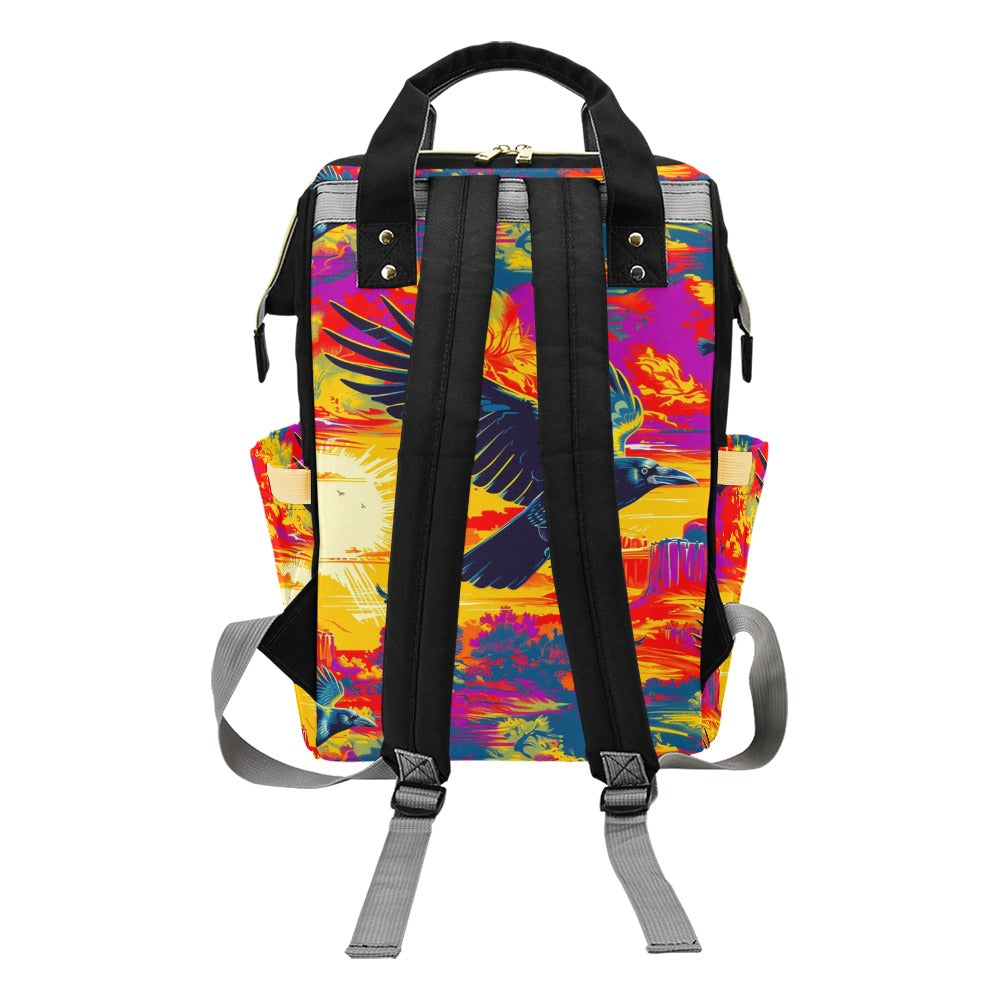 Crow Spreads His Wings Diaper Bag