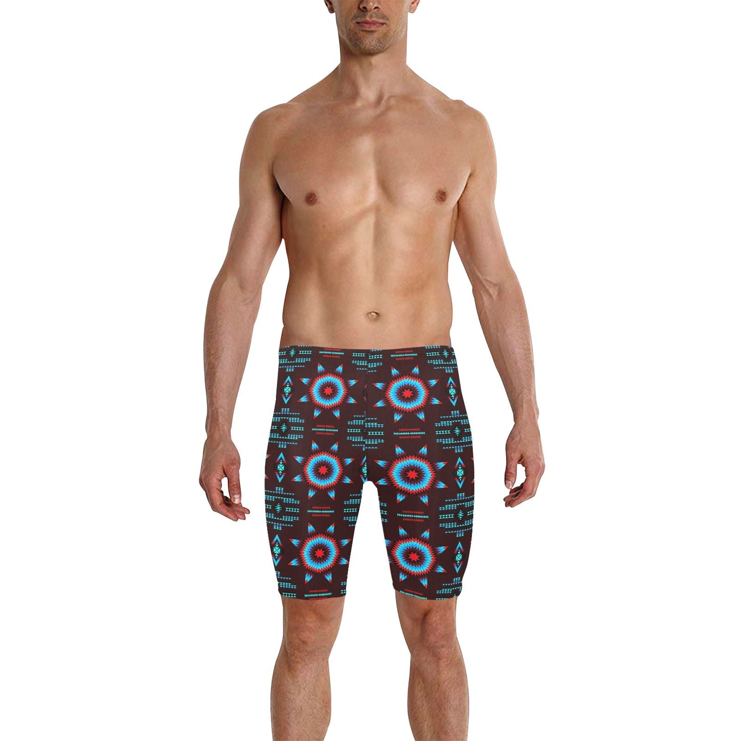 Rising Star Corn Moon Men's Knee Length Swimming Trunks