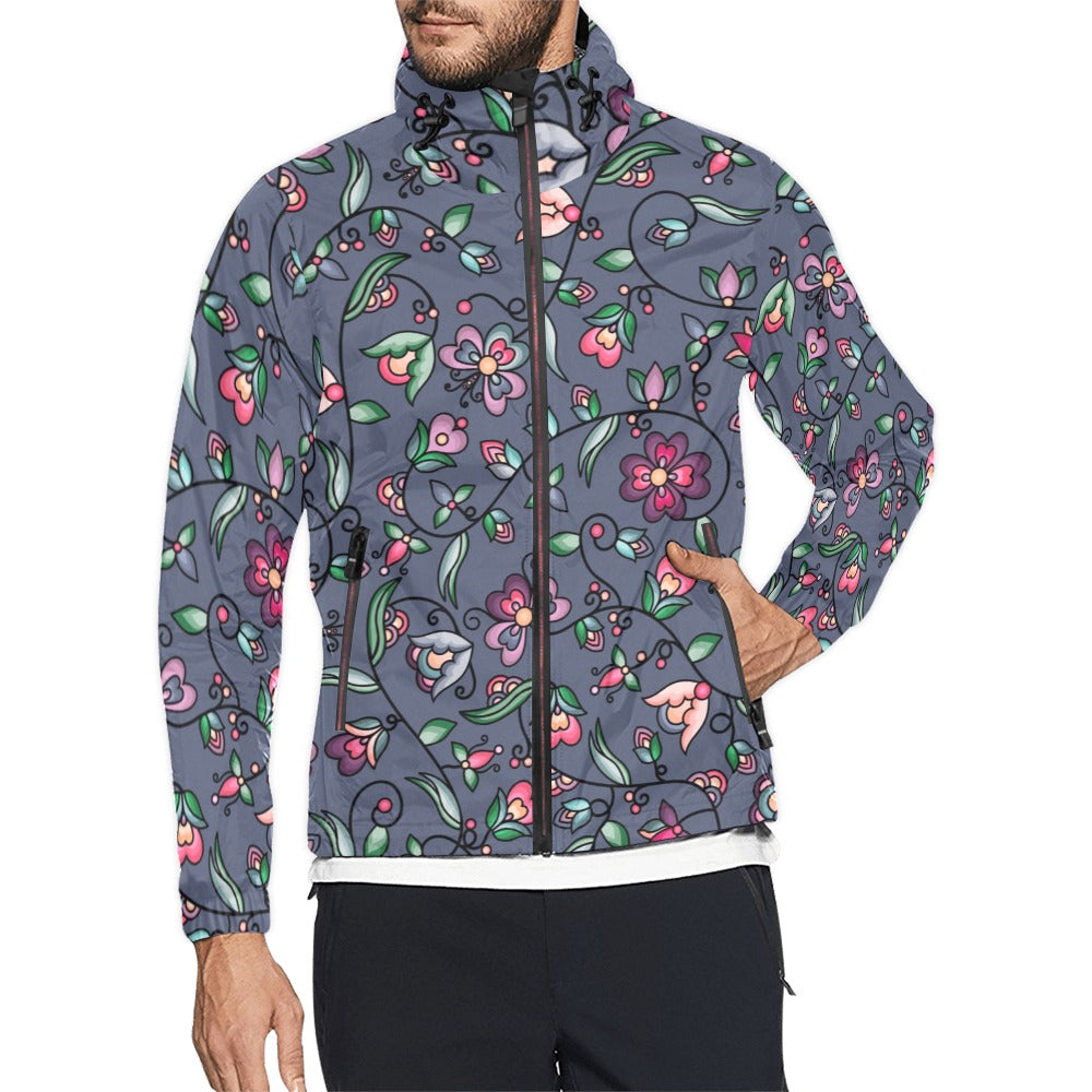 Amber Evening Garland Blue Men's Windbreaker