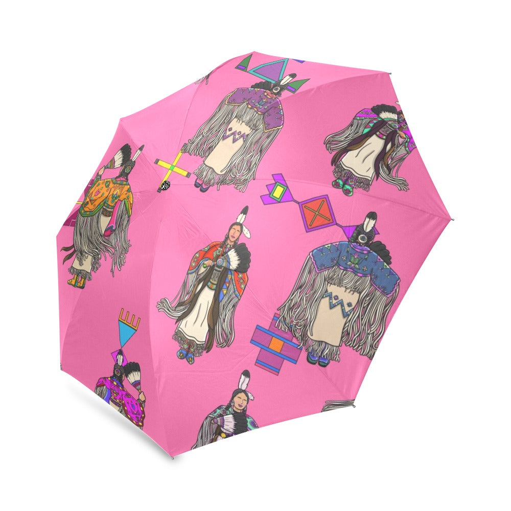 Women's Tradish Dancers Pink Foldable Umbrella