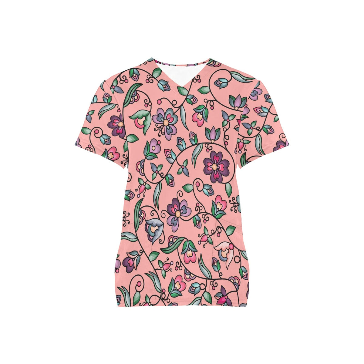 Amber Evening Garland Peach Scrub Top