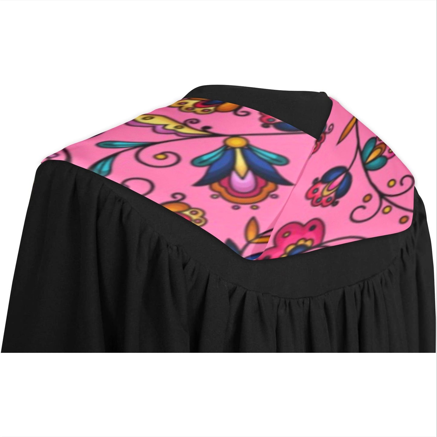 Copper Prairie Petals Pink Graduation Stole