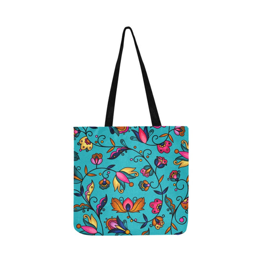 Copper Prairie Petals Turquoise Reusable Shopping Bag