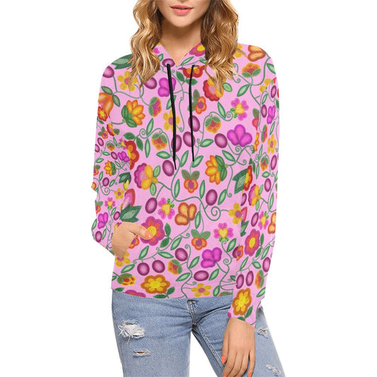 Boreal Bounty Pink Hoodie for Women