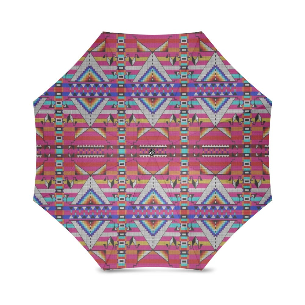 Medicine Blessing Pink Foldable Umbrella
