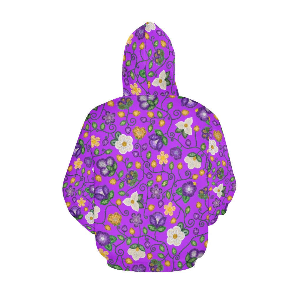 Midnight Moss Bloom Purple Hoodie for Women