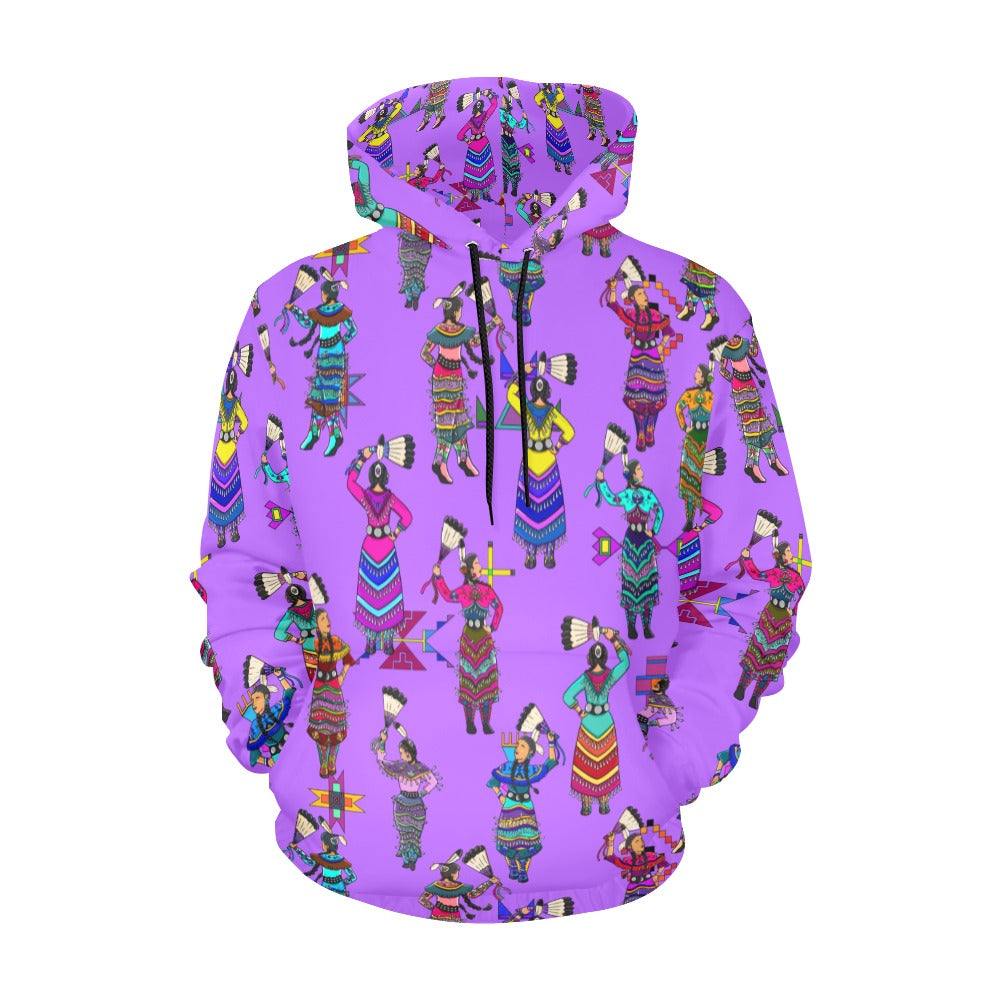 Women's Jingle Dancers Purple Hoodie for Men