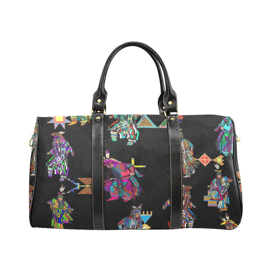 Men's Grass Dancers Black Large Travel Bag