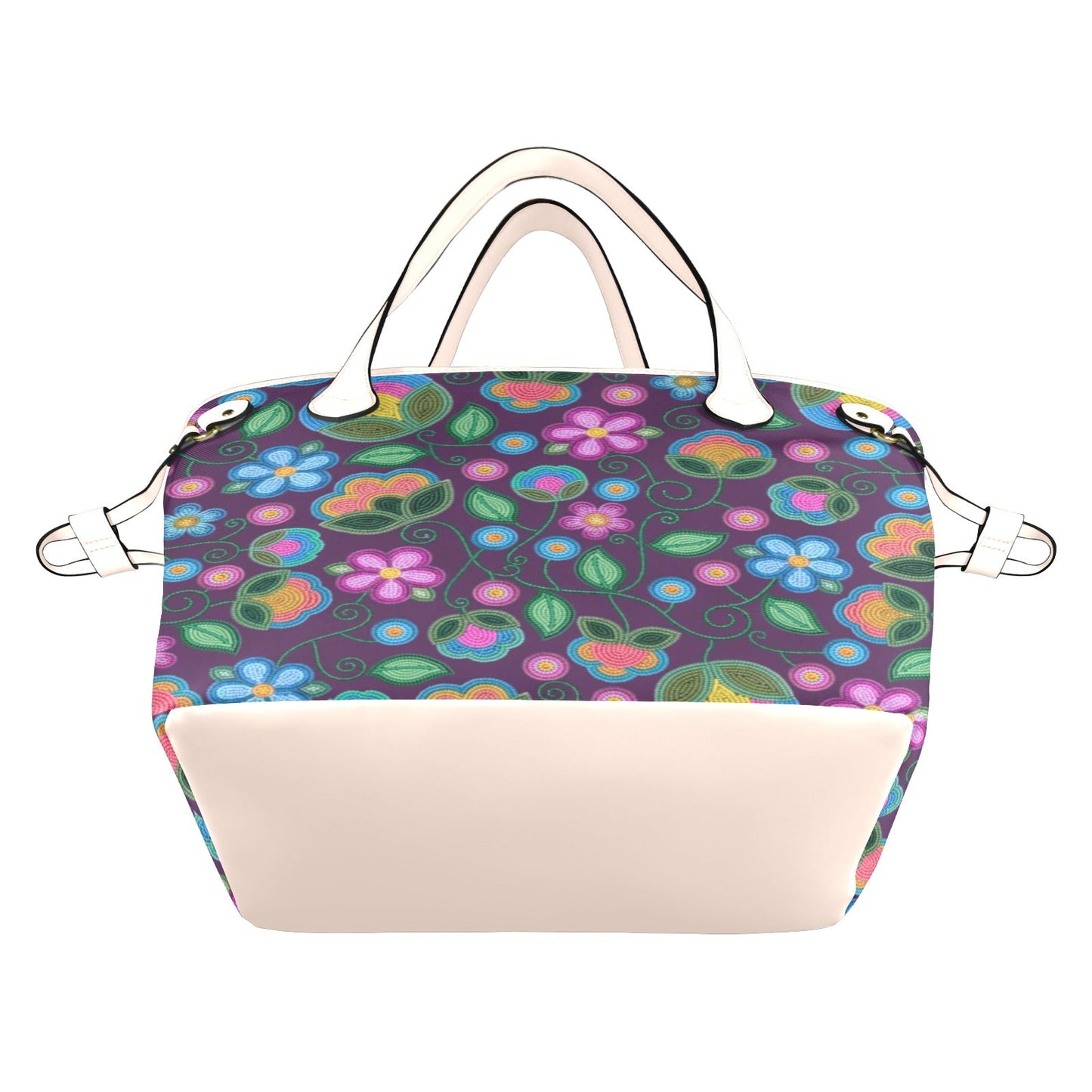 Turquoise Sunbeam Violet Clover Canvas Tote
