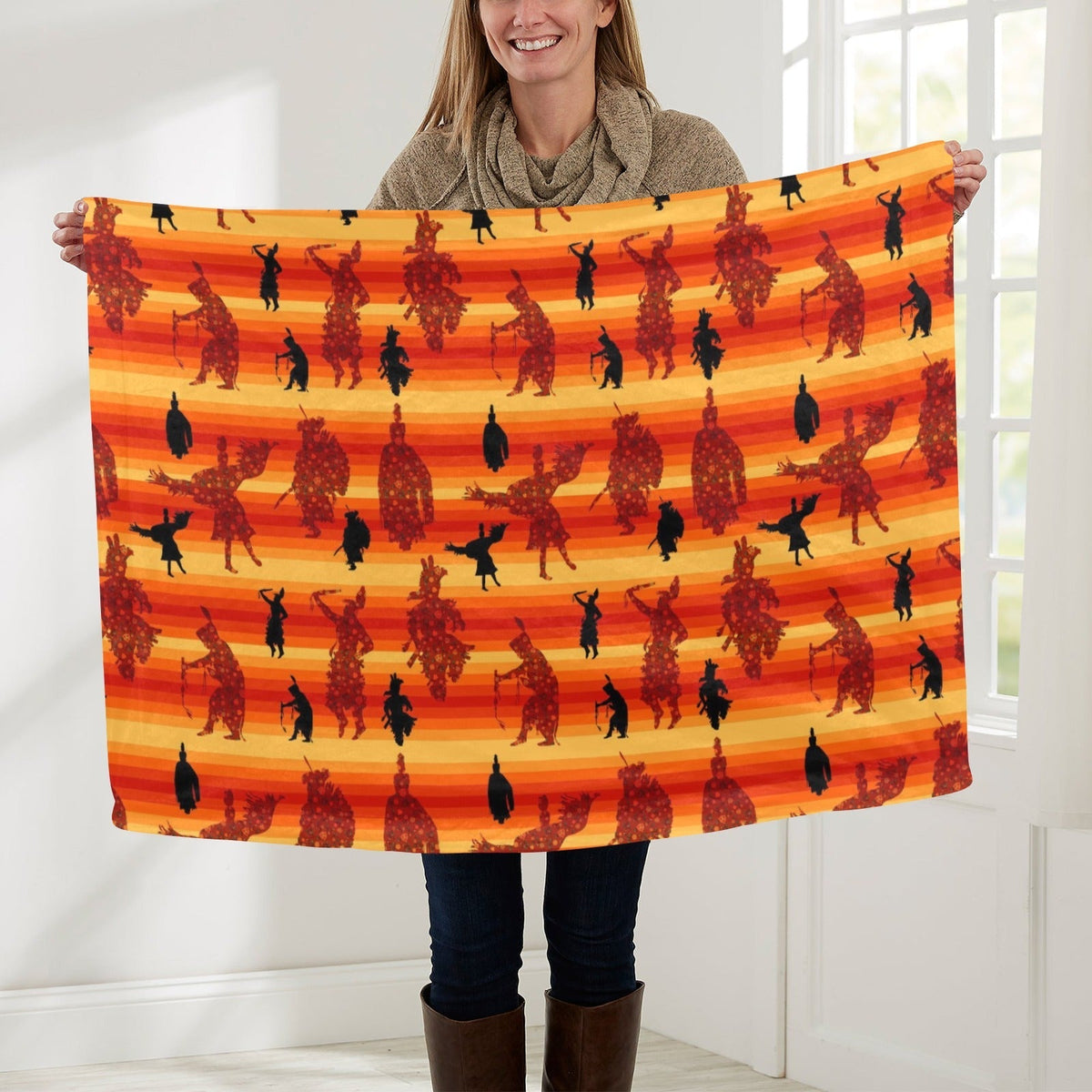 Dancers Brown Small Baby Blanket by 49 Dzine
