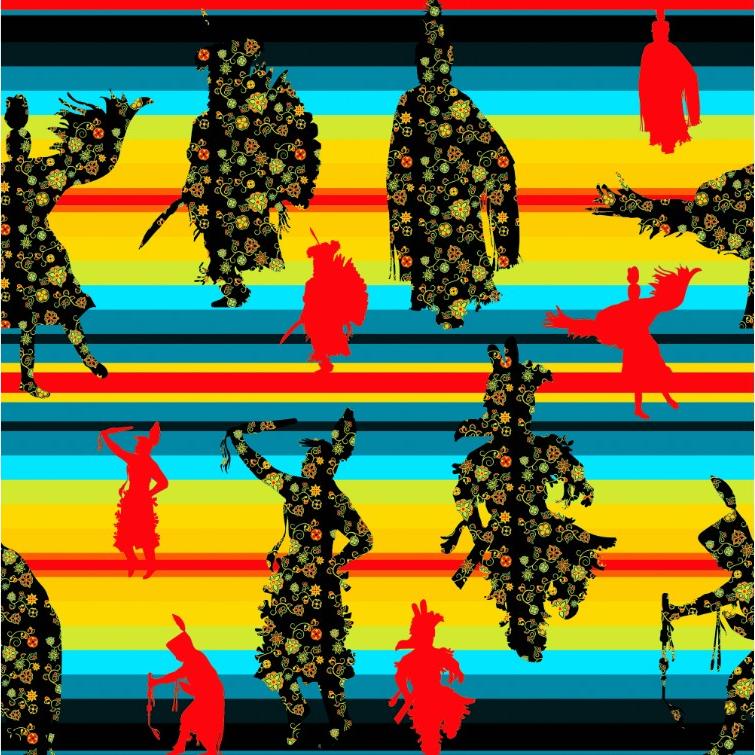 Dancers Midnight Special Cotton Poplin Fabric By the Yard Fabric NBprintex 