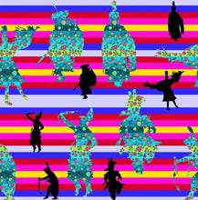 Load image into Gallery viewer, Dancers Sky Dance Cotton Poplin Fabric By the Yard Fabric NBprintex 
