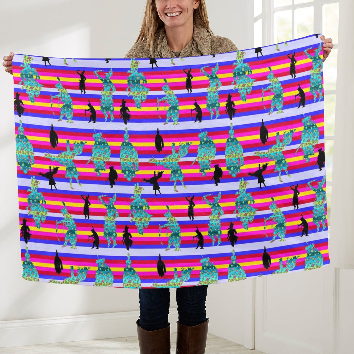 Dancers Sky Dance Large Baby Blanket by 49 Dzine