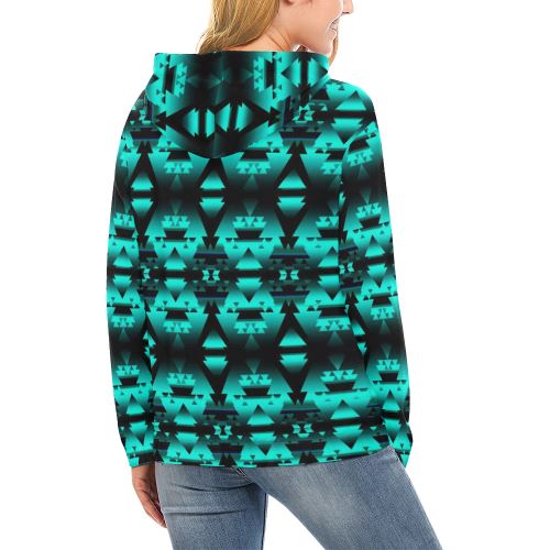 Dark-Deep Lake-Winter-Camp All Over Print Hoodie for Women (USA Size) (Model H13) All Over Print Hoodie for Women (H13) e-joyer 