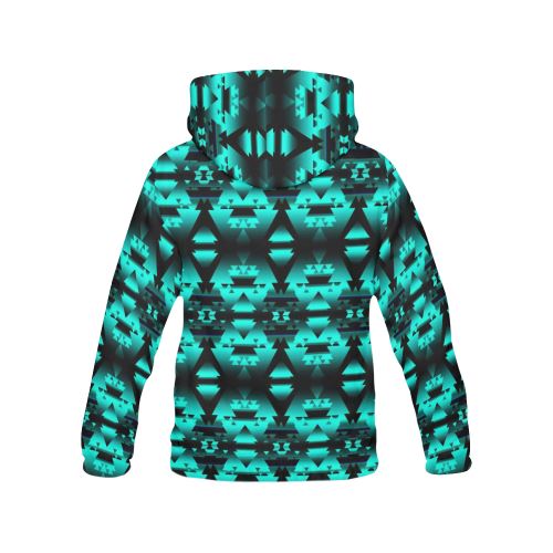 Dark-Deep Lake-Winter-Camp All Over Print Hoodie for Women (USA Size) (Model H13) All Over Print Hoodie for Women (H13) e-joyer 