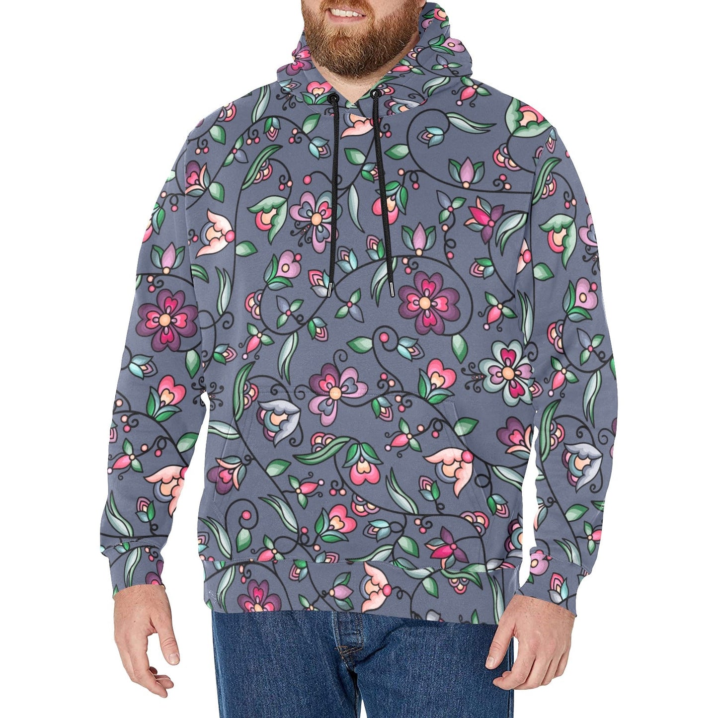 Amber Evening Garland Fleece Hoodie