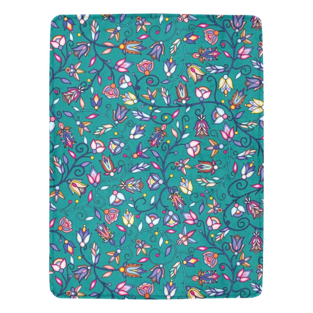 Buffalo Bloom Turquoise X-Large Micro Fleece Blanket