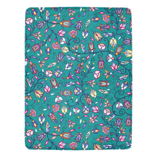 Buffalo Bloom Turquoise X-Large Micro Fleece Blanket