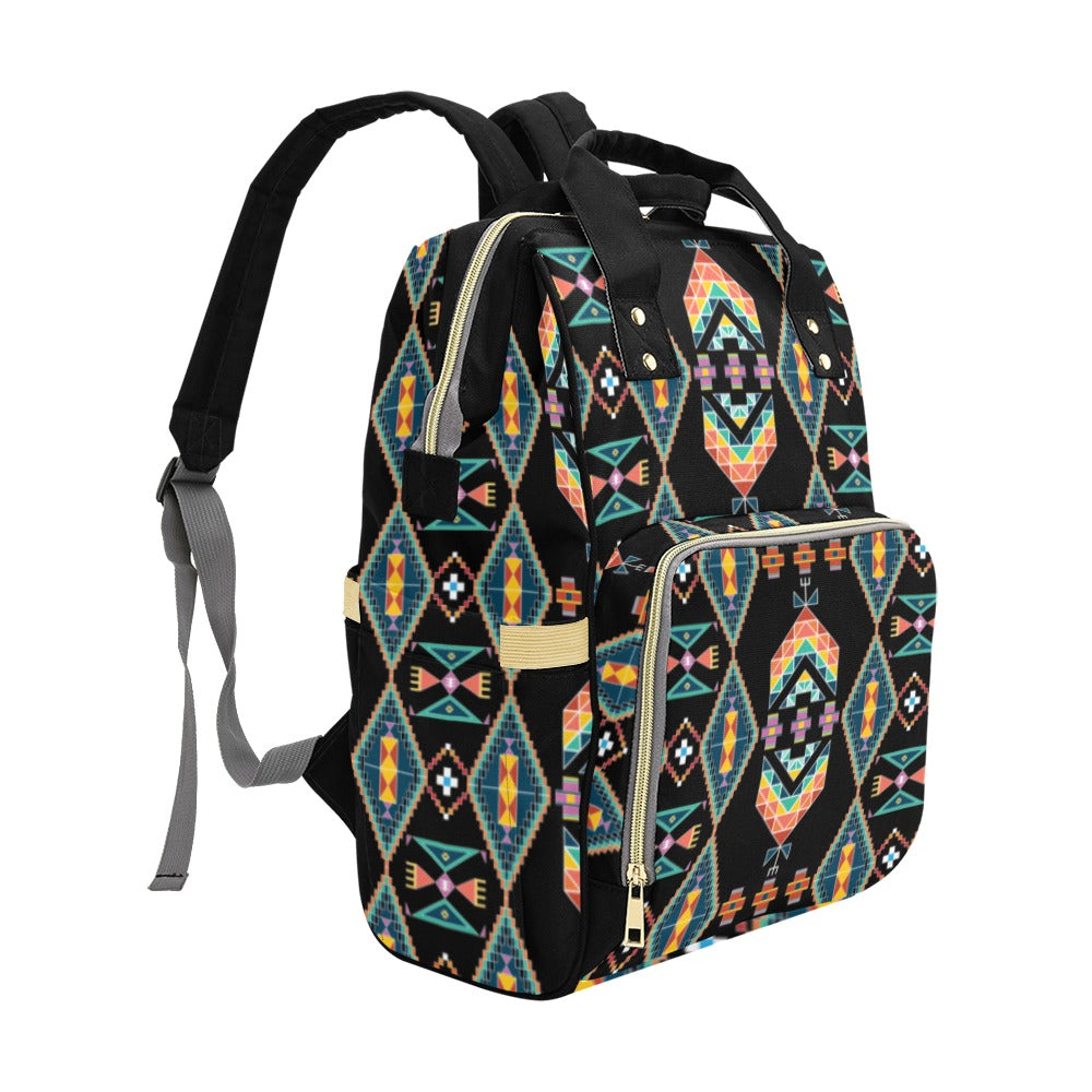 Travois Tipi Black Multi-Function Diaper Backpack