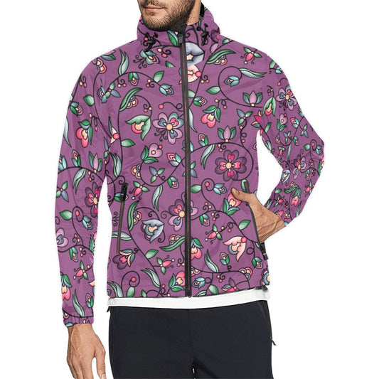 Amber Evening Garland Purple Men's Windbreaker