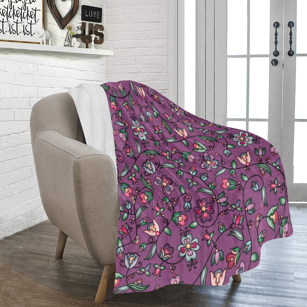 Amber Evening Garland Purple Ultra-Soft Micro Fleece Blanket 50"x60"