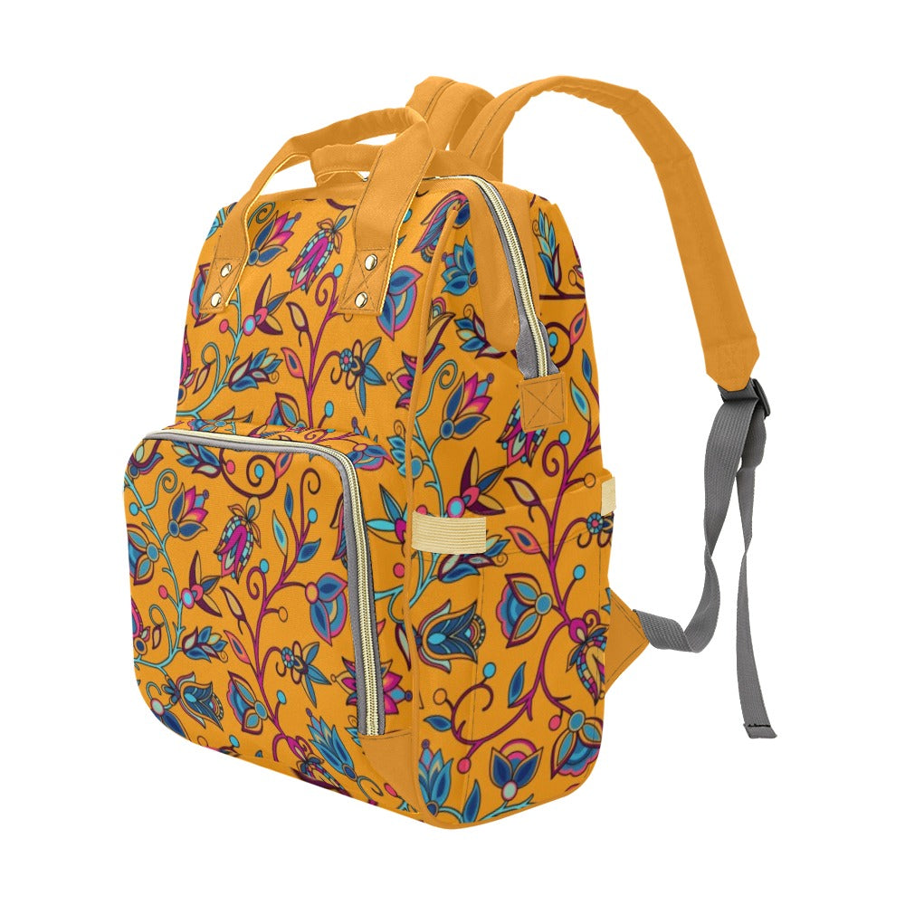Buffalo Bloom Orange Multi-Function Diaper Backpack