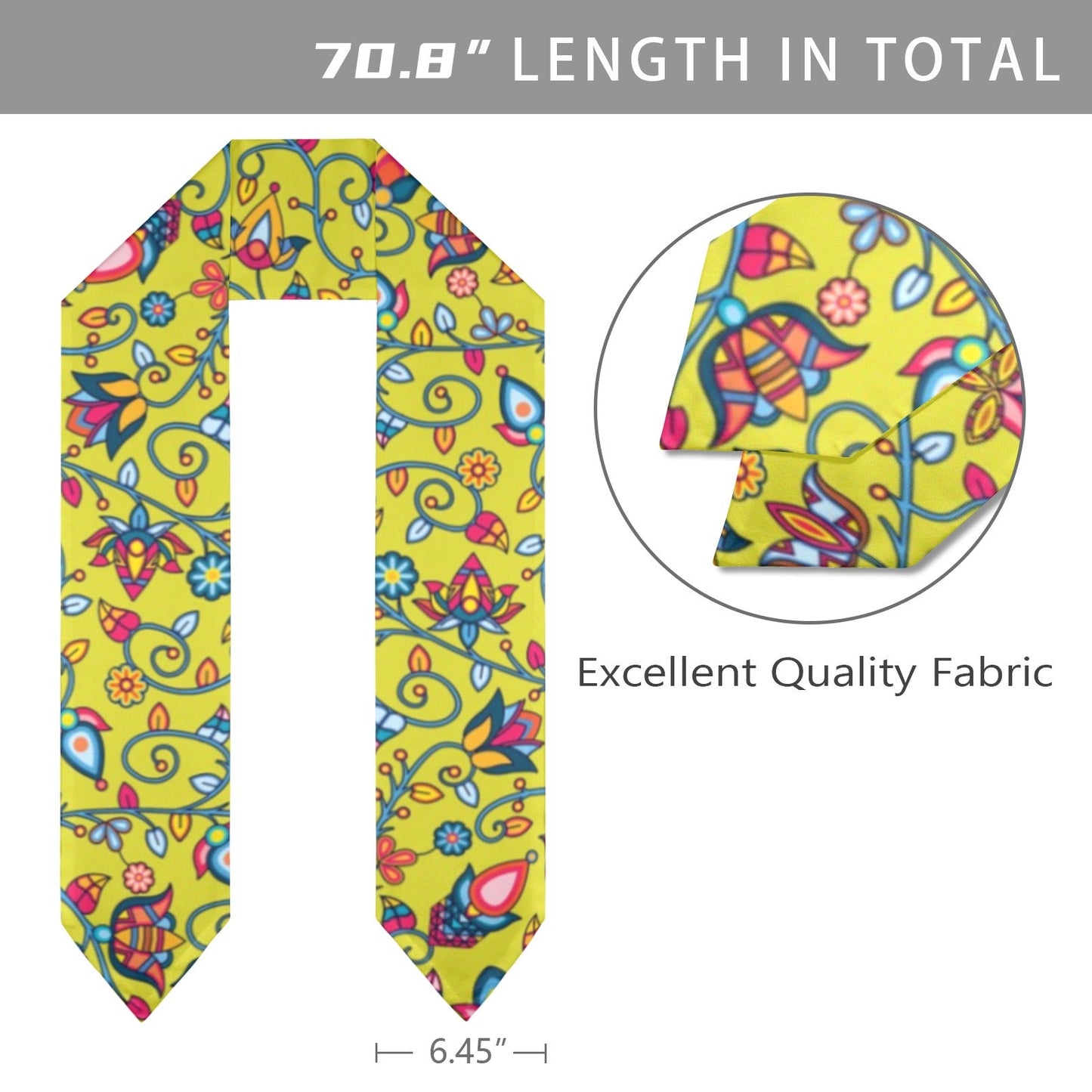 Thorny Path Yellow Grass Graduation Stole