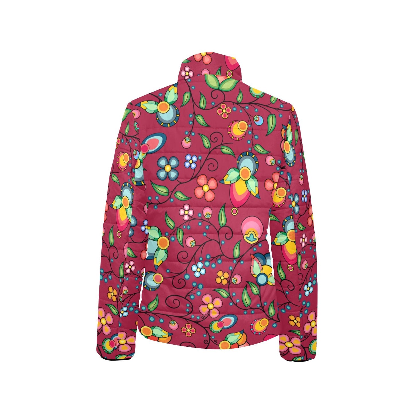 Floral Bounty Magenta Women's Padded Jacket