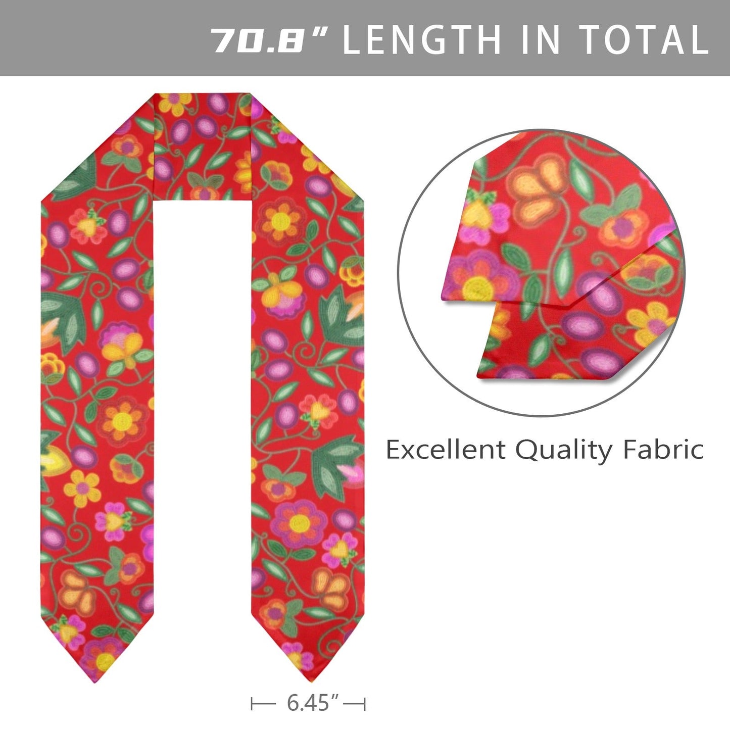 Boreal Bounty Red Graduation Stole