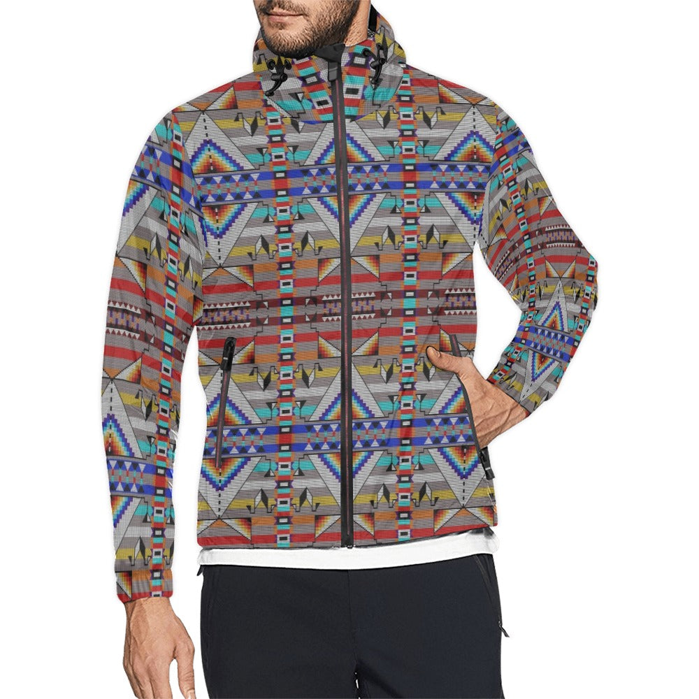Medicine Blessing Grey Men's Windbreaker