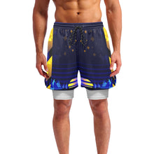 Load image into Gallery viewer, Wolf Star Men&#39;s Sports Shorts with Compression Liner
