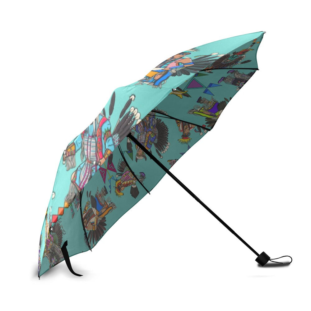 Men's Tradish Dancers Eggshell Blue Foldable Umbrella