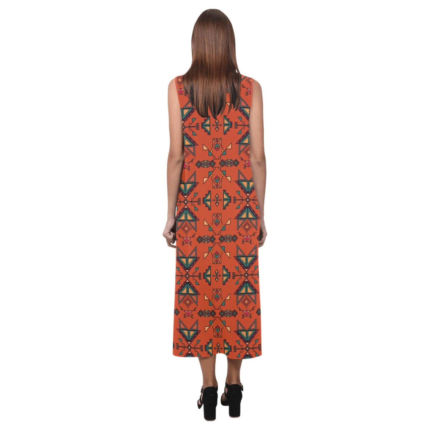 Arrow dawn Orange Phaedra Sleeveless Open Fork Long Dress