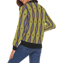 Load image into Gallery viewer, Diamond in the Bluff Yellow Bomber Jacket for Women

